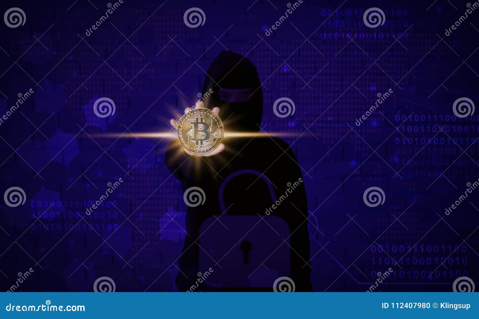Hacker Hacking Decode Security Lock Payments System With Bitcoin - 